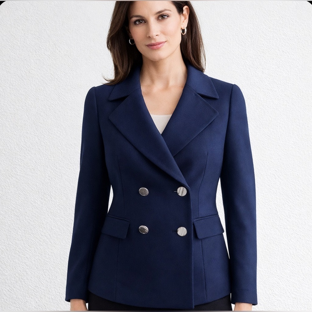 Banana Republic NWT Double Breasted Blazer/Jacket Navy Career Casual Size XS P